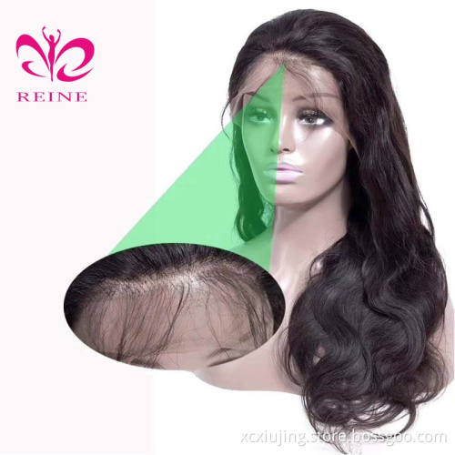 Cheap pre plucked 8-24 inch silky straight &Body wave  virgin wig natural looking human hair HD Transparent  lace front wig